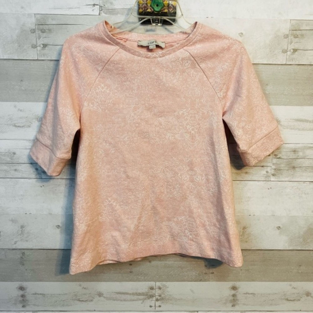 LOFT Pink Short Sleeve Blouse